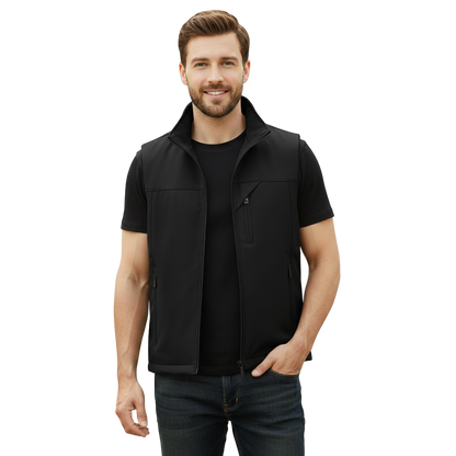 Chaleco Casual con Cuello en V para Hombre - Con Cierre y Bolsillos | Ligero para Capas