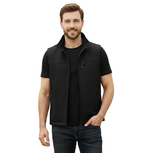 Chaleco Casual con Cuello en V para Hombre - Con Cierre y Bolsillos | Ligero para Capas