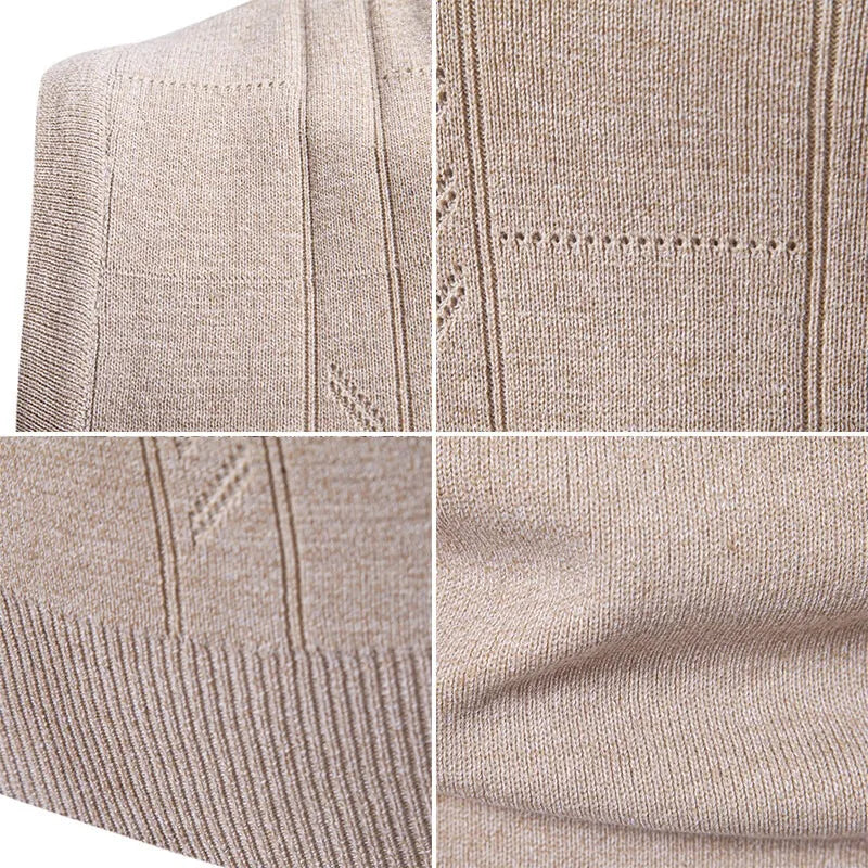 Chaleco de Punto sin Mangas con Cuello en V para Hombre - Pullover Clásico