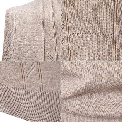 Chaleco de Punto sin Mangas con Cuello en V para Hombre - Pullover Clásico