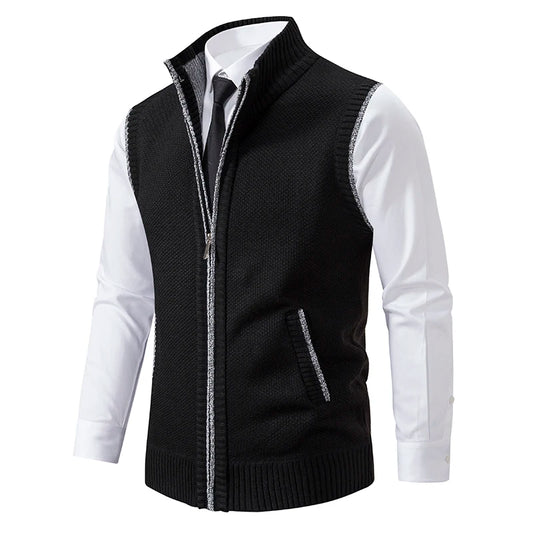 Men's Casual Zip Vest – Thick Sleeveless Zip-Up Jacket for Everyday Comfort