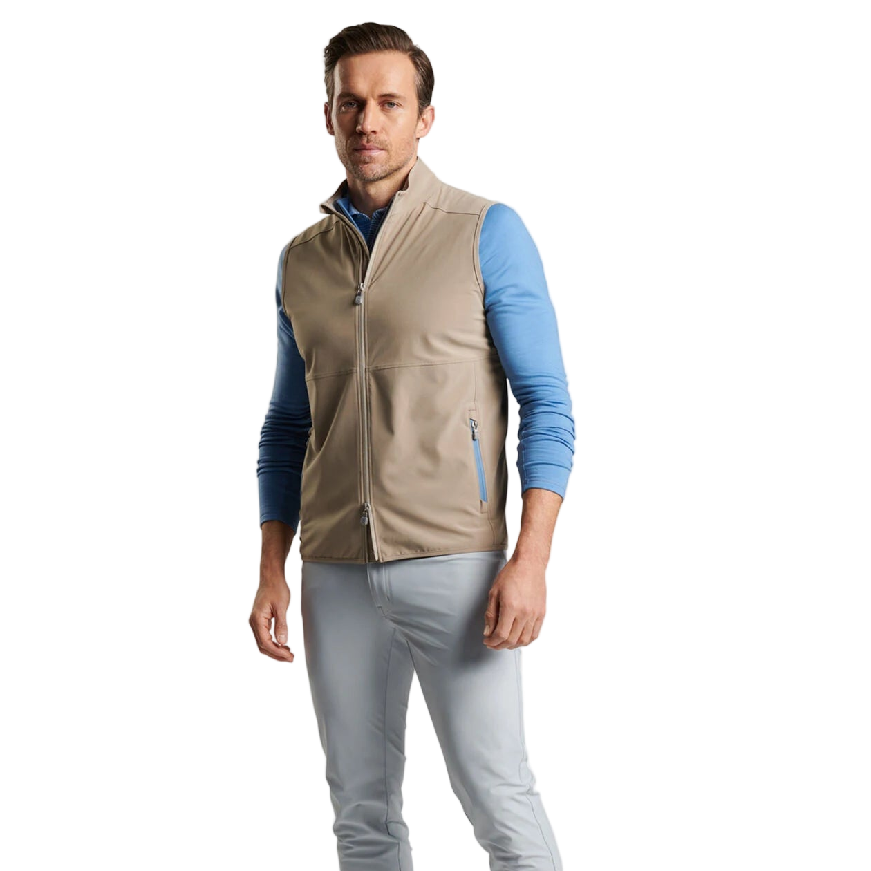 Chaqueta Formal de Otoño para Hombre - Beige 100% Poliéster Impermeable